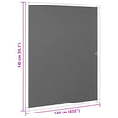 vidaXL Rovarháló ablakra Fehér 120 x 140 cm Alumínium és Üvegszál