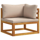 vidaXL Sarkos kanapé párnákkal 100 % poliészter Masszív akác