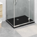 vidaXL Zuhany Alap Tálca Dots-szal 90 x 70 x 4 cm ABS Fekete