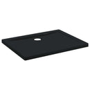 vidaXL Zuhany Alap Tálca Dots-szal 90 x 70 x 4 cm ABS Fekete
