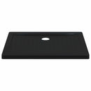vidaXL Zuhany Alap Tálca Dots-szal 90 x 70 x 4 cm ABS Fekete