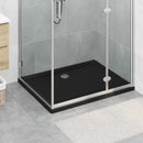 vidaXL Zuhany Alap Tálca Dots-szal 100 x 80 x 4 cm ABS Fekete