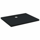 vidaXL Zuhany Alap Tálca Dots-szal 100 x 80 x 4 cm ABS Fekete