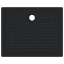vidaXL Zuhany Alap Tálca Dots-szal 100 x 80 x 4 cm ABS Fekete