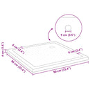 vidaXL Zuhany Alap Tálca Dots-szal 90 x 90 x 4 cm ABS Fekete