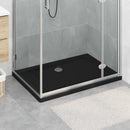 vidaXL Zuhany Alap Tálca Dots-szal 100 x 70 x 4 cm ABS Fekete