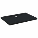 vidaXL Zuhany Alap Tálca Dots-szal 100 x 70 x 4 cm ABS Fekete