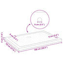 vidaXL Zuhany Alap Tálca Dots-szal 100 x 70 x 4 cm ABS Fekete