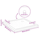 vidaXL Zuhany Alap Tálca Dots-szal 80 x 80 x 4 cm ABS Fekete