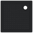 vidaXL Zuhany Alap Tálca Dots-szal 80 x 80 x 4 cm ABS Fekete
