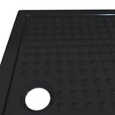 vidaXL Zuhany Alap Tálca Dots-szal Fekete 120 x 80 x 4 cm ABS