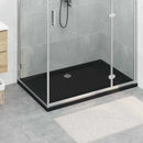 vidaXL Zuhany Alap Tálca Dots-szal Fekete 120 x 80 x 4 cm ABS