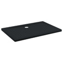 vidaXL Zuhany Alap Tálca Dots-szal Fekete 120 x 80 x 4 cm ABS