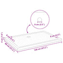 vidaXL Zuhany Alap Tálca Dots-szal 120 x 80 x 4 cm ABS Fekete