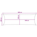 vidaXL Napernyő Vászon 2 x 6 m HDPE Négyszögletes Sötétzöld
