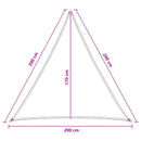 vidaXL Napernyő Vászon 2 x 2 x 2 m HDPE Háromszögű Világosszürke