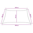 vidaXL Napernyő Vászon Sárga és Fehér 3 / 4 x 2 m HDPE