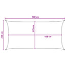 vidaXL Napernyő Vászon Kék és Fehér 2,5 x 5 m HDPE