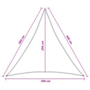 vidaXL Napernyő Vászon Kék és Fehér 3,6 x 3,6 x 3,6 m HDPE