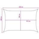 vidaXL Napernyő Vászon Világosszürke és fehér 2 x 3,5 m HDPE