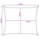 vidaXL Napernyő Vászon Világosszürke és fehér 2,5 x 3,5 m HDPE