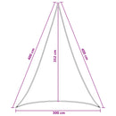 vidaXL Napernyő Vászon 3 x 4 x 4 m HDPE