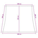 vidaXL Napernyő Vászon Világosszürke és fehér 4 / 5 x 4 m HDPE