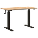 vidaXL Asztal Fekete és természetes 120 x 60 cm Tömör Tölgyfa