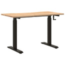 vidaXL Asztal Fekete és természetes 120 x 60 cm Tömör Tölgyfa