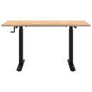 vidaXL Asztal Fekete és természetes 140 x 60 cm Tömör Tölgyfa