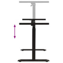 vidaXL Asztal Fekete és természetes 140 x 60 cm Tömör Tölgyfa