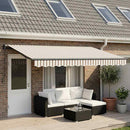 vidaXL Behúzható napellenző Világosszürke és fehér 450 × 350 cm