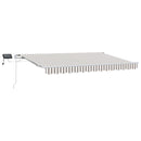 vidaXL Behúzható napellenző Világosszürke és fehér 300 x 250 cm