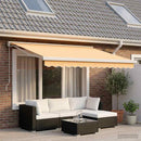 vidaXL Behúzható napellenző Homokszín 350 x 250 cm Szövet és Fém