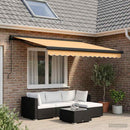 vidaXL Behúzható napellenző Homokszín 350 x 250 cm Szövet és Fém