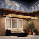 vidaXL Behúzható napellenző Homokszín 350 x 250 cm Poliészter