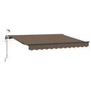 vidaXL Behúzható napellenző Tópszínű 350 x 250 cm Poliészter