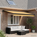 vidaXL Behúzható napellenző Homokszín 350 x 250 cm Szövet és Fém
