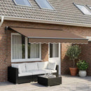vidaXL Behúzható napellenző Tópszínű 450 × 300 cm Poliészter