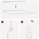 vidaXL Napernyő Világosszürke és fehér 4 × 3 m Poliészter és fém