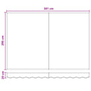 vidaXL Behúzható napellenző Világosszürke és fehér 400 × 300 cm