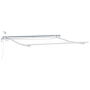 vidaXL Napernyő Anyag Világosszürke és fehér 400 × 350 cm Poliészter