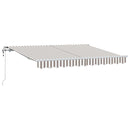 vidaXL Behúzható napellenző Világosszürke és fehér 450 × 300 cm