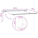 vidaXL Behúzható napellenző Homokszín 450 × 350 cm Szövet és Alumínium