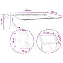 vidaXL Behúzható napellenző Világosszürke és fehér 600 × 350 cm