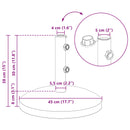 vidaXL Parasol alap 40-50 mm-es oszlophoz 26.45 kg Szürke