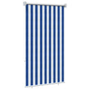 vidaXL Kültéri Roló 90% UV Blokkolás Kék és Fehér Csíkos 80 x 140 cm