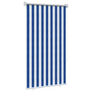 vidaXL Kültéri Roló 90% UV Blokkolás Kék és Fehér Csíkos 100 x 140 cm