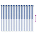 vidaXL Kültéri Roló 90% UV Blokkolás Kék és Fehér Csíkos 200 x 140 cm