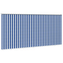 vidaXL Kültéri Roló 90% UV Blokkolás Kék és Fehér Csíkos 240 x 230 cm